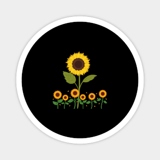 Sunflower Flora Brunch School Positive Vintage Magnet